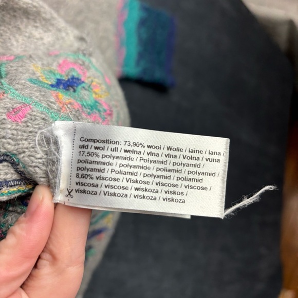 IVKO Women’s Wool Blend Artsy, Abstract Colorful Cardigan Sz 38 - Picture 5 of 14